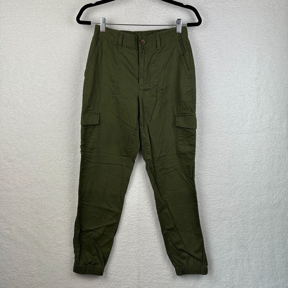 Gap Girlfriend Jogger Cargo Pants Womens 4 Green Hiking Active Outdoor Casual